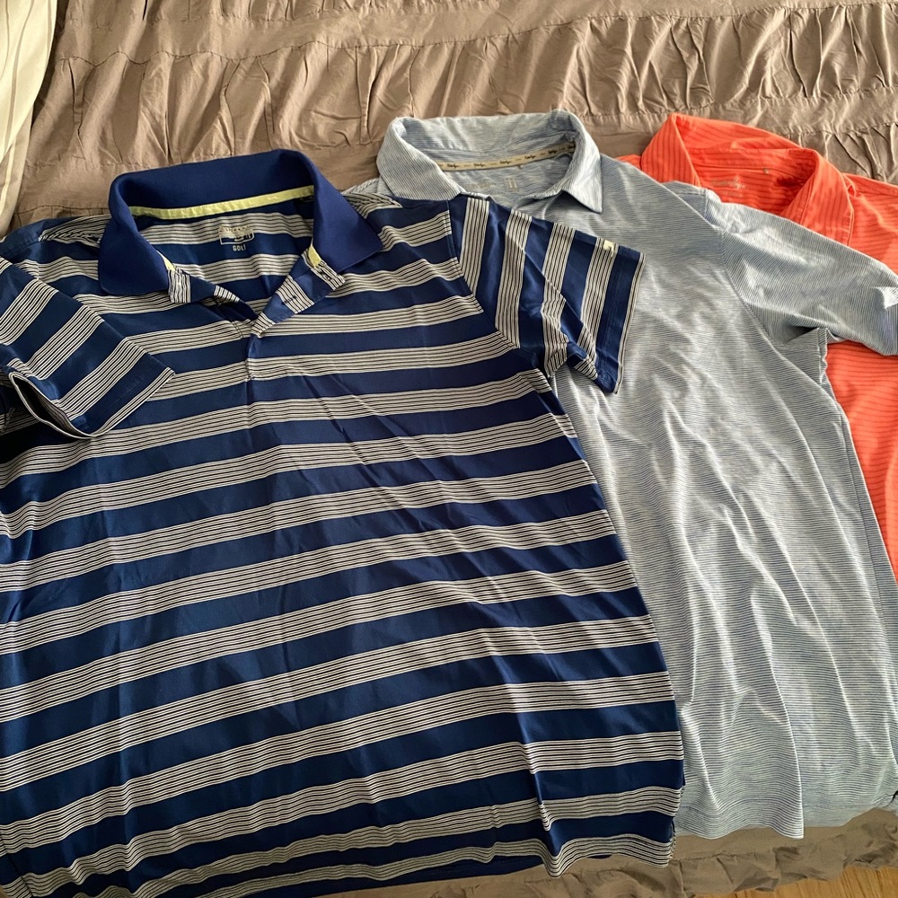 Golf polos and shorts